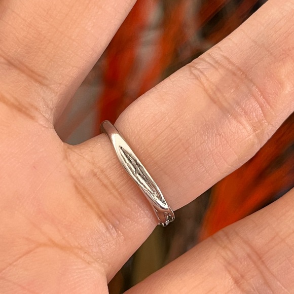 S925 Silver White Stone Flower Chunky Open Ring,Big Silver Heart Ring for … - Picture 2 of 6